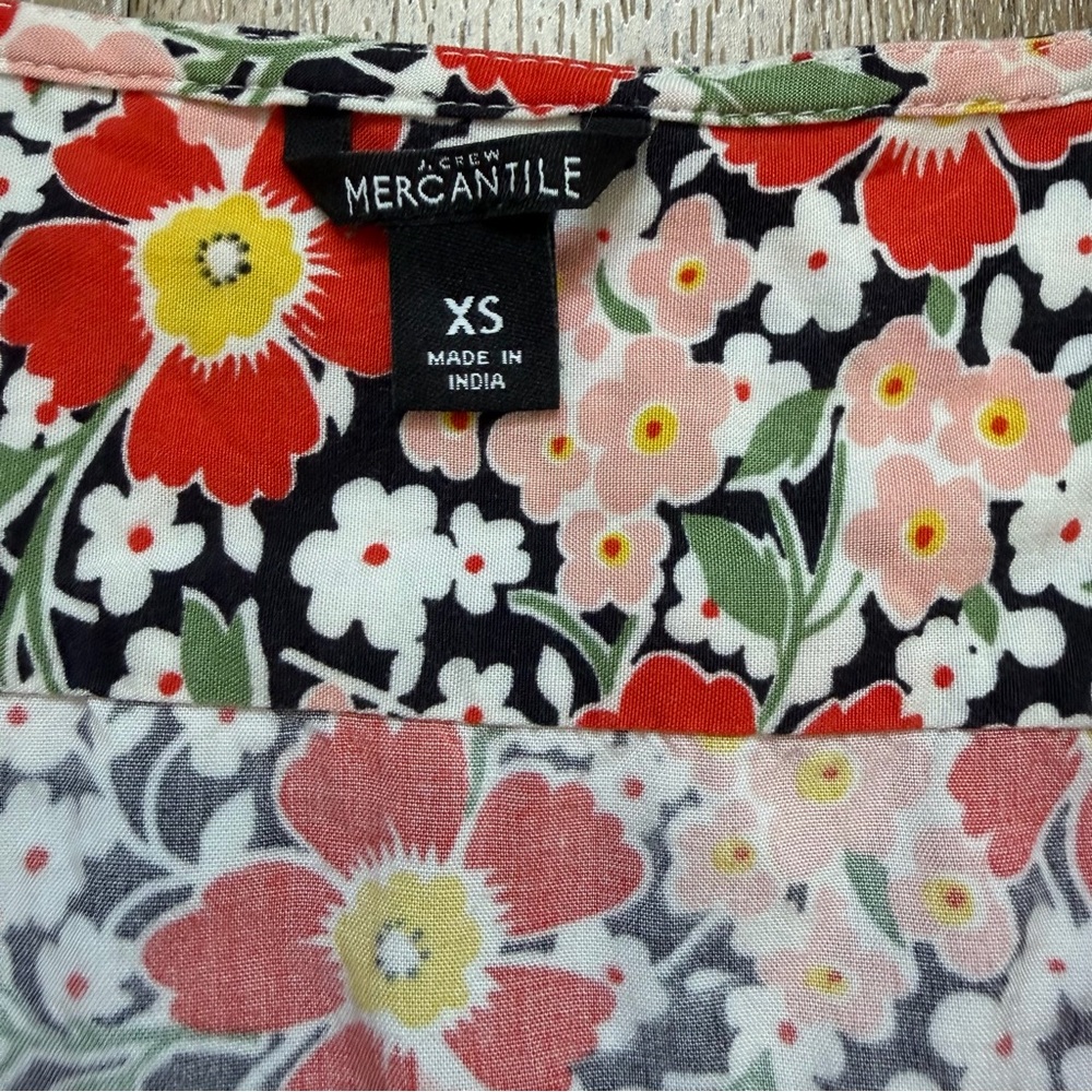 J Crew Mercantile Seventies Floral Easy Wrap Dress Size XSMALL - Picture 12 of 14